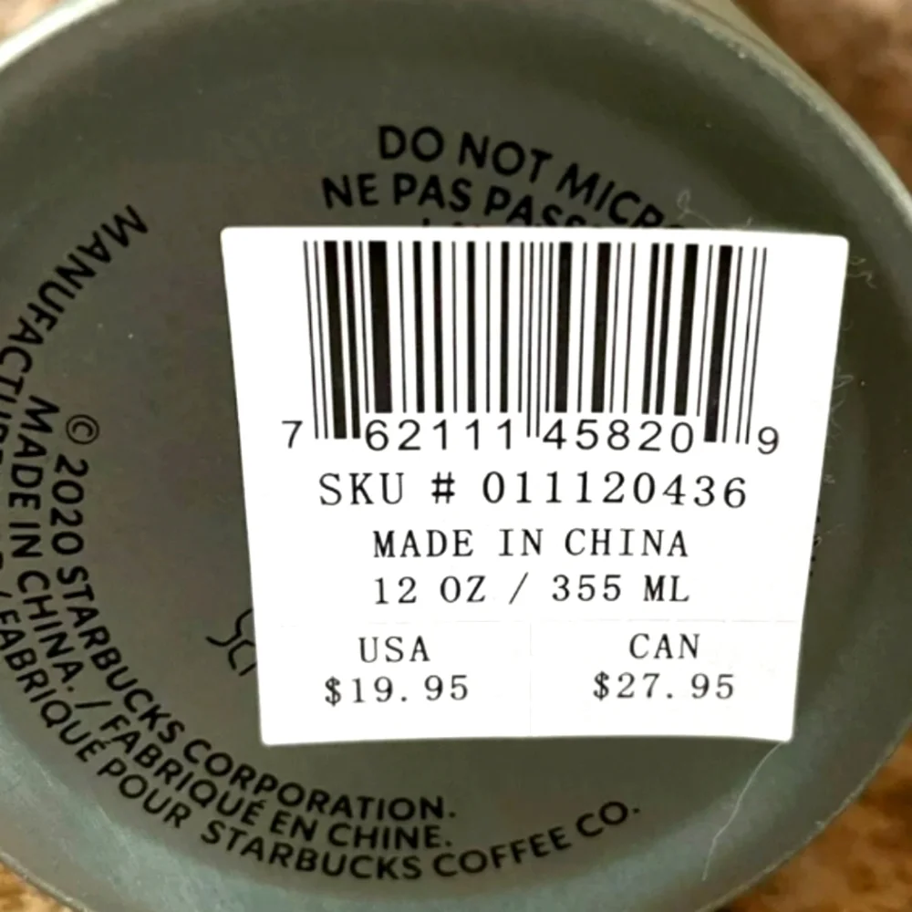 NWT STARBUCKS  TEAL SIREN STAINLESS STEEL TUMBLER 12 FL OZ.
